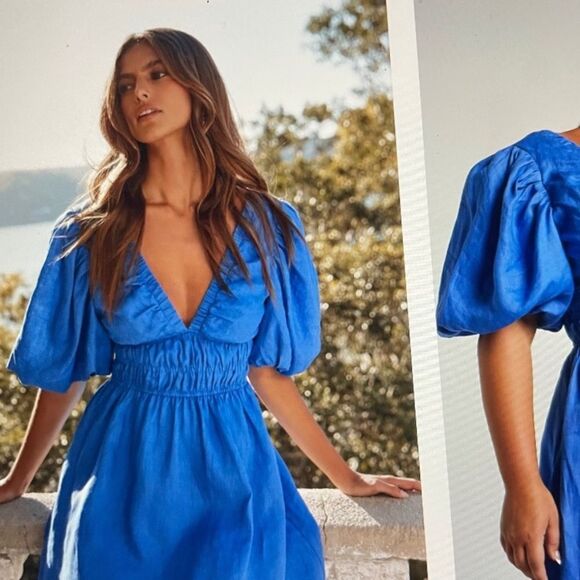 Amelie the label linen dress size 2 sold out online ! - Picture 2 of 7